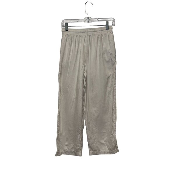 Skims Ivory High Waist Relaxed Fit Straight  leg Pants Women's Size Small - Picture 2 of 10